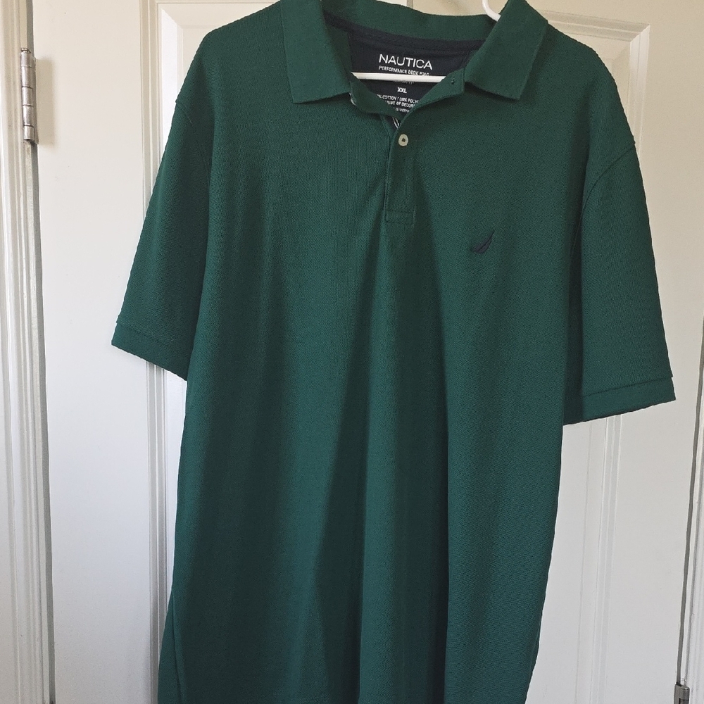 Nautica Men's Polo Shirt in Forest Green NWOT